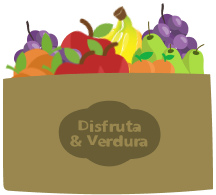 Ilustración cesta de frutas 12 kg